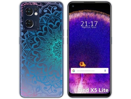 Carcasa Oppo Find X5 Lite 5G TUMUNDOSMARTPHONE Dibujos Transparente Mandala Multicolor