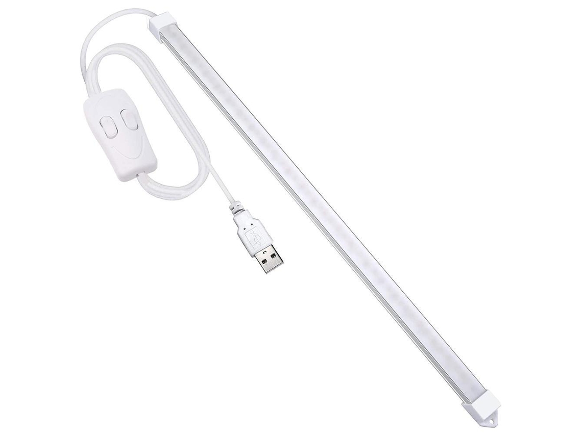 Barra De Luz Led Para Debajo De Gabinetes, 3 Temperaturas De Color, Con Imanes, Usb, Dc5v, 48 Leds