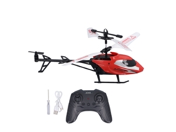 Ats-helicóptero Rc De 2.5 Canales Recargable Con Control Remoto Flexible Y Luces, Juguete De Avión Para Niños Y Adultos, Color Rojo