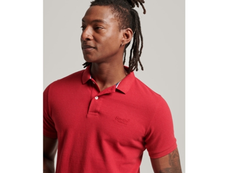 Polo de Hombre SUPERDRY Piqué Clásico Rojo (M)
