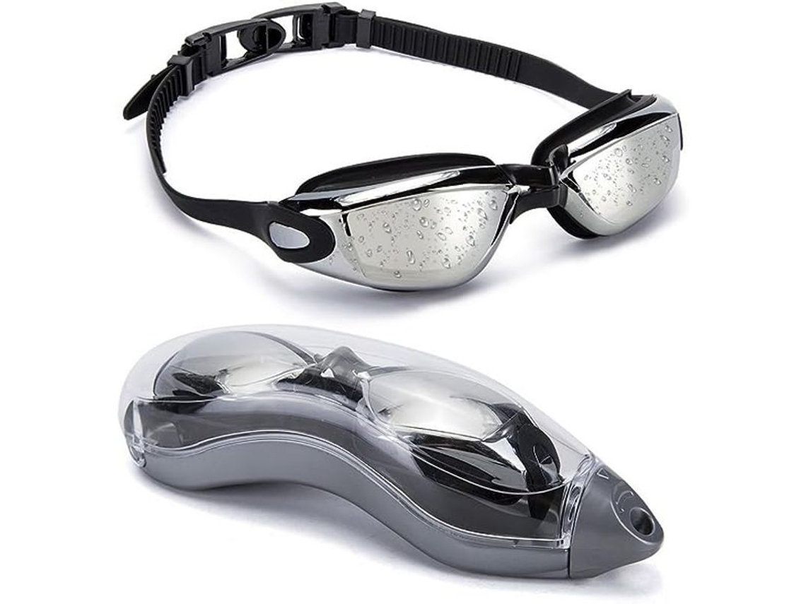 Gafas De Natación Sin Fugas De Silicona Con Estuche Protector Y Ajustable Anti Niebla Uv