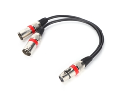 Cable Xlr Hembra A Doble Xlr Macho Splitter De Audio Para Micrófono 0.3m Jorindo Jd6070