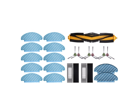 10 piezas paños de fregona paños de limpieza con paño de mopa cepillo lateral filtro cepillos principales, para aspiradora Ecovacs Deebot T8