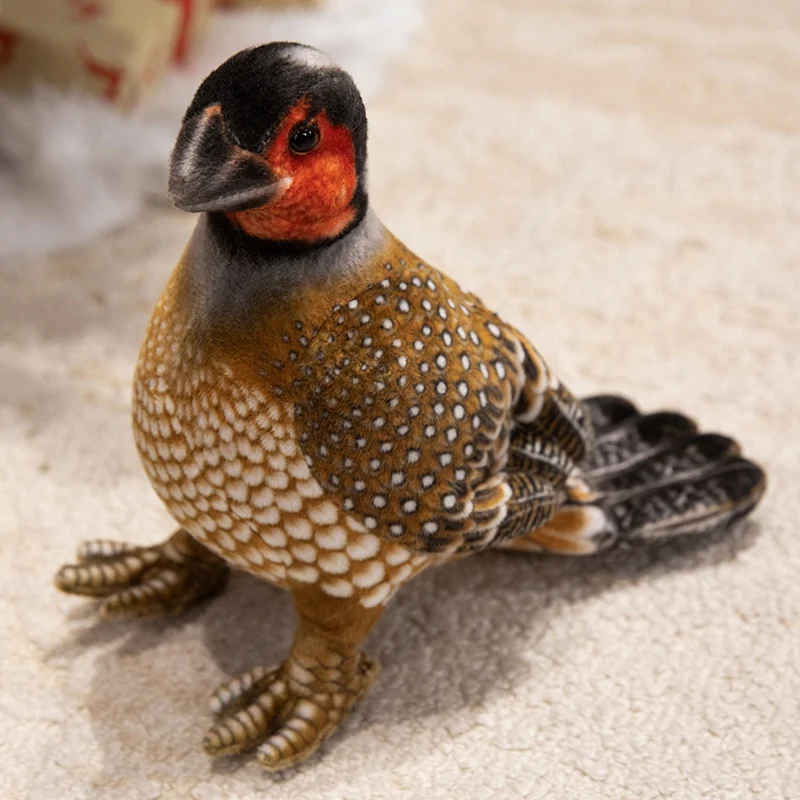 (marrom, 15-20cm) Brinquedo De Pelúcia Simulando Uma Galinha-d'angola, Recheado Com Puro Algodão, Em Cores Vibrantes.