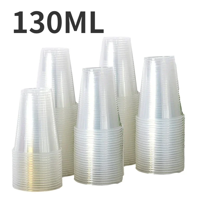 (130 ml) Paquete de 50/100 unidades de vajilla desechable de plástico transparente