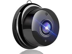 Cámara portátil Bestvite 1080P con visión nocturna y detección de movimiento (negra)