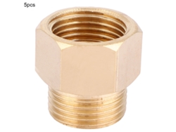2026velora-5 Piezas De Accesorios De Tubería De Bronce Con Rosca Bspp Hembra A Macho, Conector Rápido (g1/4")