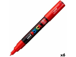 Rotuladoras POSCA Pc-1M Rojo 6 Unidades