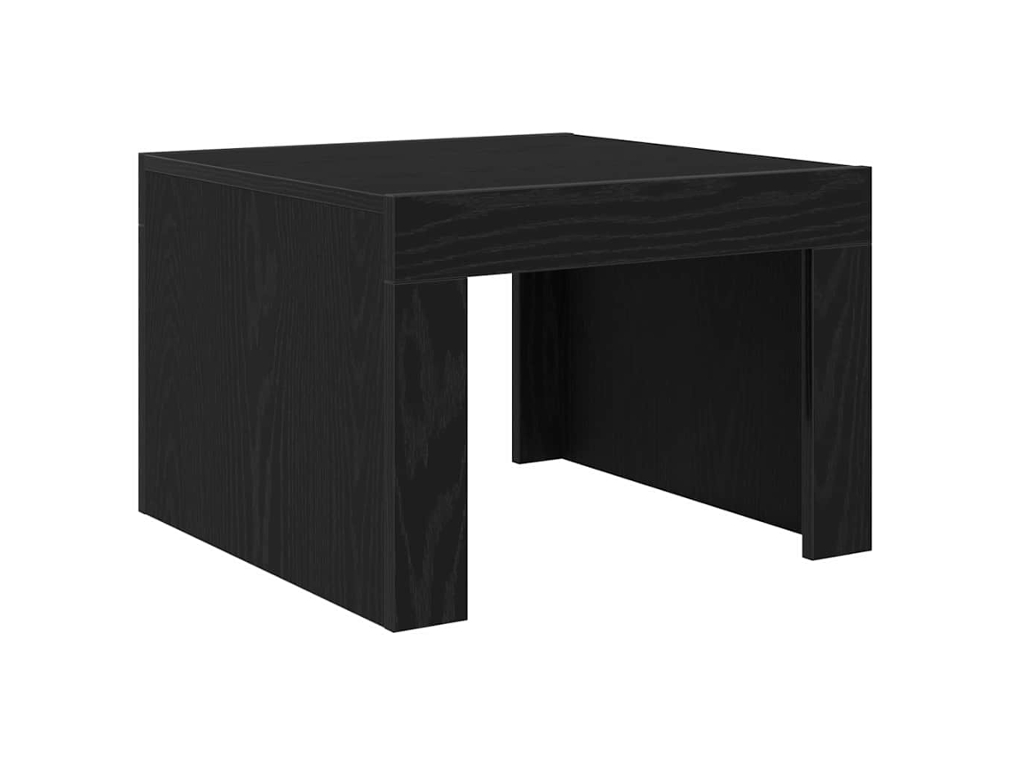Mesa De Centro | Mesa De Café | Mesa De Salón Roble Negro 50 X 50 X 35 Cm Madera De Ingeniería