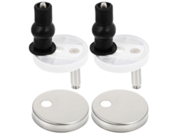 Bisagras De Asiento De Inodoro Con Tornillos Y Piezas De Fijación, Material Acero Inoxidable, Para Reparación Y Reemplazo 7,5x4,3cm Negro