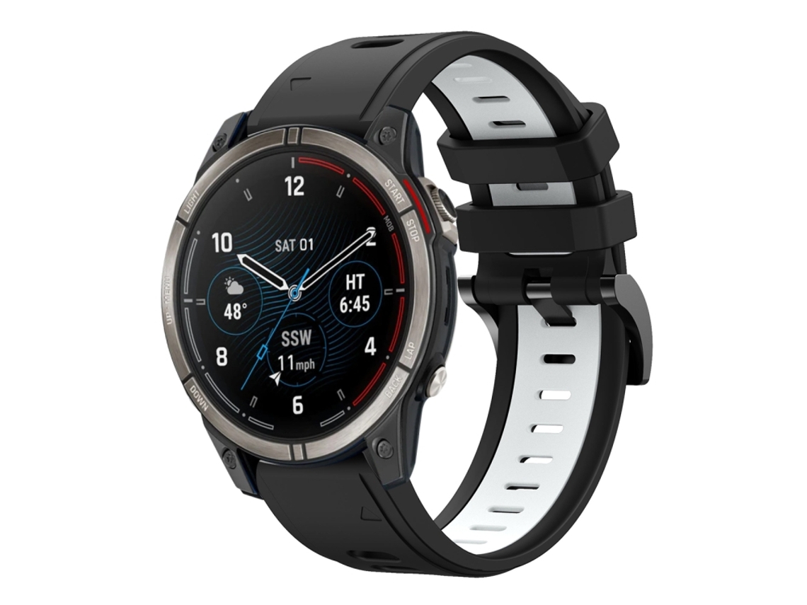 Correa para Garmin Quatix 7 Pro - Silicona deportiva - Dos colores (22 mm)