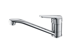 Grifo De Cocina Clásico, Grifo De Lavabo Monomando, Color Plata