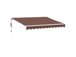 Toldo Retráctil VIDAXL Marrón Aluminio (300x250 cm)