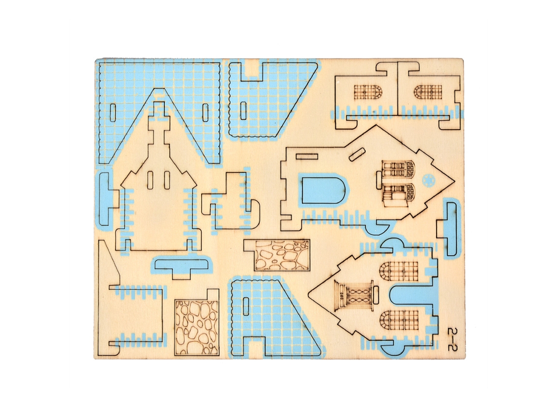 Ats-puzzle 3d De Madera Casa Villa Modelo De Construcción Juguete Educativo Diy Para Niños