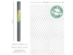 Enrejado Triple Torsion 19 / Ancho 100 cm Rollo 10 Metros Uso Domestico SATURNIA