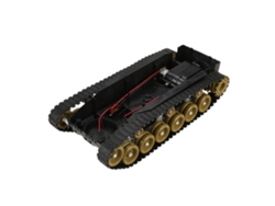 Kit De Chassi De Robô Tanque Com Absorção De Impacto Plástico Motor Dc260 4v-9v Amarelo