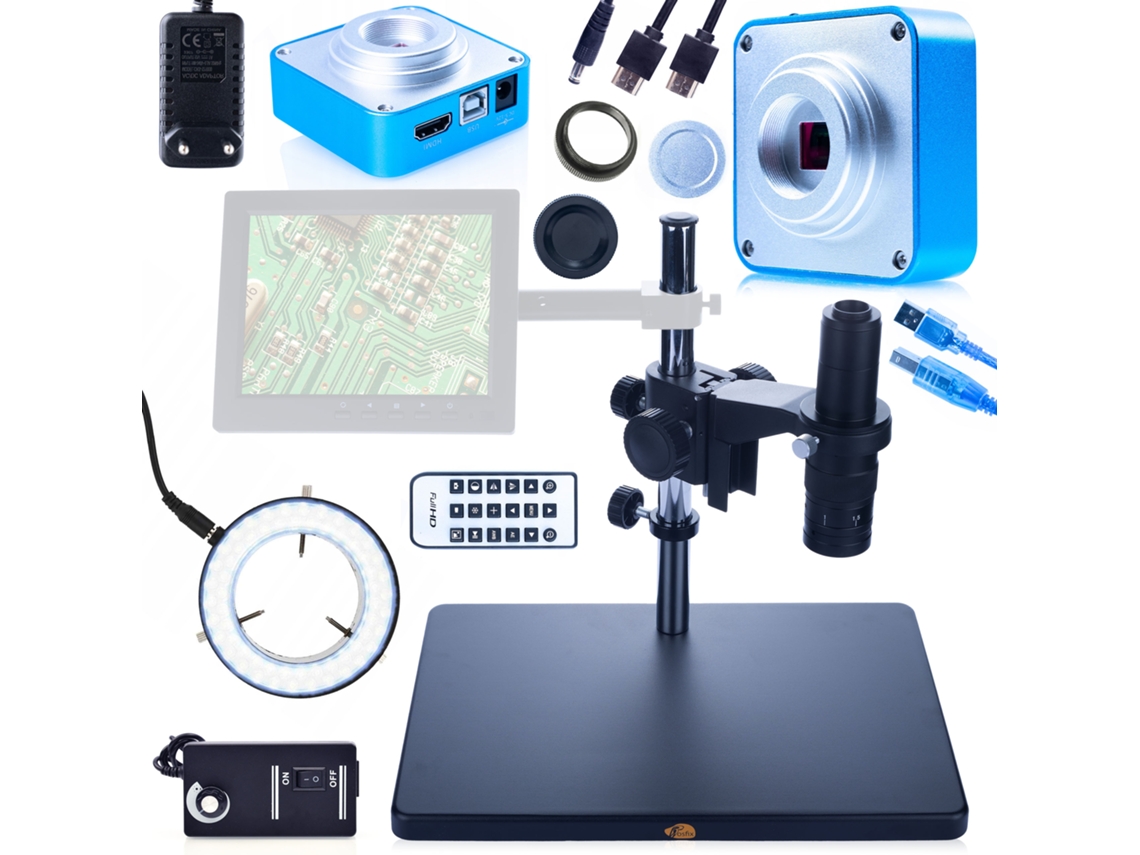 Microscopio digital Earth Pro Mcep-0.5x – Zoom 7-45x | Cámara HDMI/USB | Uso profesional