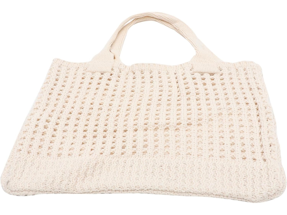 Bolso Tote Ligero Y Elegante De Poliéster Beige, De Gran Capacidad Y Fácil De Transportar.