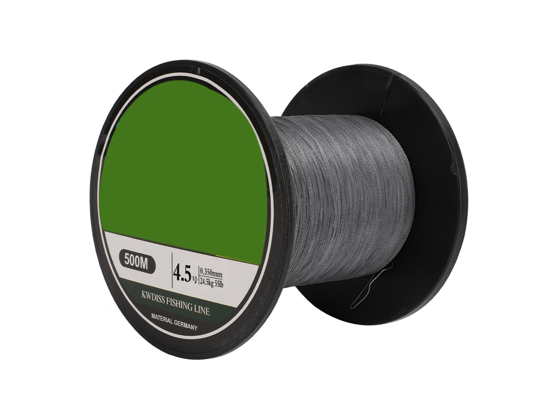 Hilo De Pesca Trenzado De Pe, 4 Hebras, 500 M, Ultrarresistente, Gris, Para Pesca En Agua Salada.