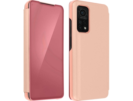 Funda Xiaomi Mi 10T/10T Pro AVIZAR Espejo Translúcido Rosa Dorado