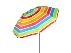 AKTIVE Sombrilla de playa inclinable rayas multicolor 180 cm UV50