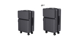 Juego de maletas, cerradura digital, ruedas universales, OEM negro (juego de 2 piezas)