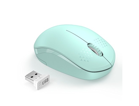 Inalámbrico Mouse, 2.4G Noiseless Mouse With Usb Receiver - Portable Computer Mice For Pc, Tablet, Laptop With Windows System - Mint Verde St-001