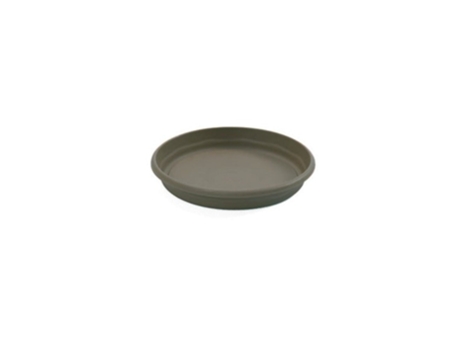 PLASTIKEN TERRA - Plato Redondo de 10 cm para Macetas de 12 cm 05L Taupe