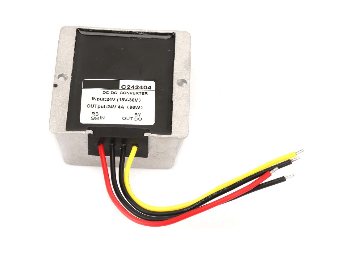 Convertidor De Voltaje Regulador Auto Step Up/down 18-36v A 24v Boost/buck Módulo 4a