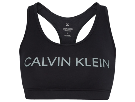 Sujetador Suporte de Mujer para Deporte CALVIN KLEIN Medium Lana Negro (XS)