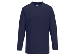 Camiseta de algodón de manga larga Versatilidad y comodidad / Azul marino / M Portwest