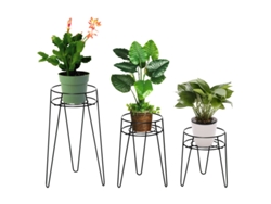 Soporte De Metal Negro Para Macetas, Ø16 Cm, Decoración De Jardín.
