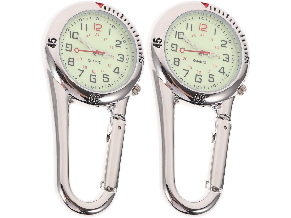 Reloj Cuarzo Mosquetón Acero Inoxidable Diseño Mochila Fosforescente Juego 2 Piezas Escalada Actividades Libre
