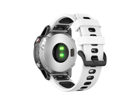 Correa de reloj de silicona bicolor de liberación rápida de 22 mm para Garmin Fenix 7 / EPIX (negro blanco)