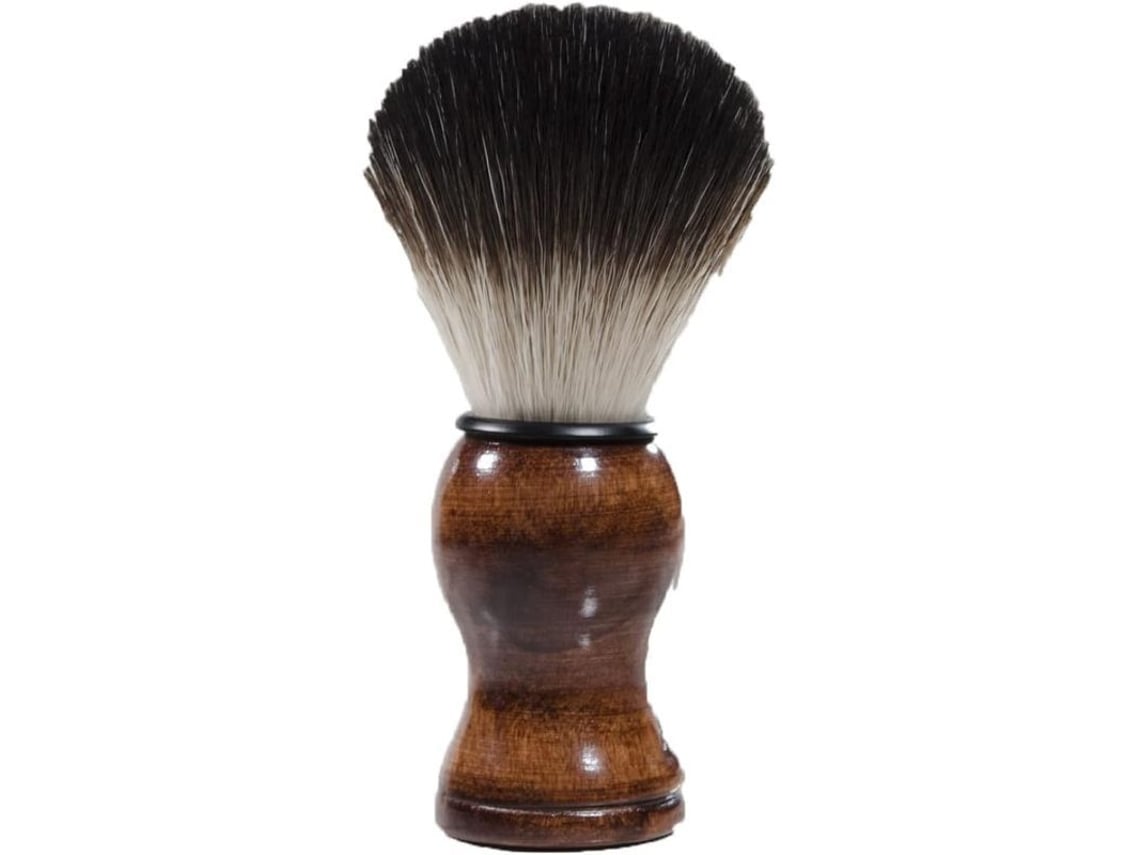Brocha De Afeitar De Lujo Para Hombre, Ideal Para Viajes, Con Mango De Madera Natural.