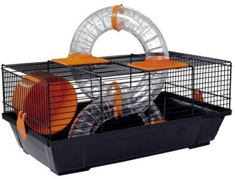 Jaula para Hamsters VOLTREGA 937 (Negro y Naranja - 71x41x107 cm - Plástico y Metal)