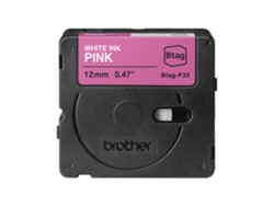 Cinta Doméstica BROTHER BTAGP35 Blanco sobre Rosa