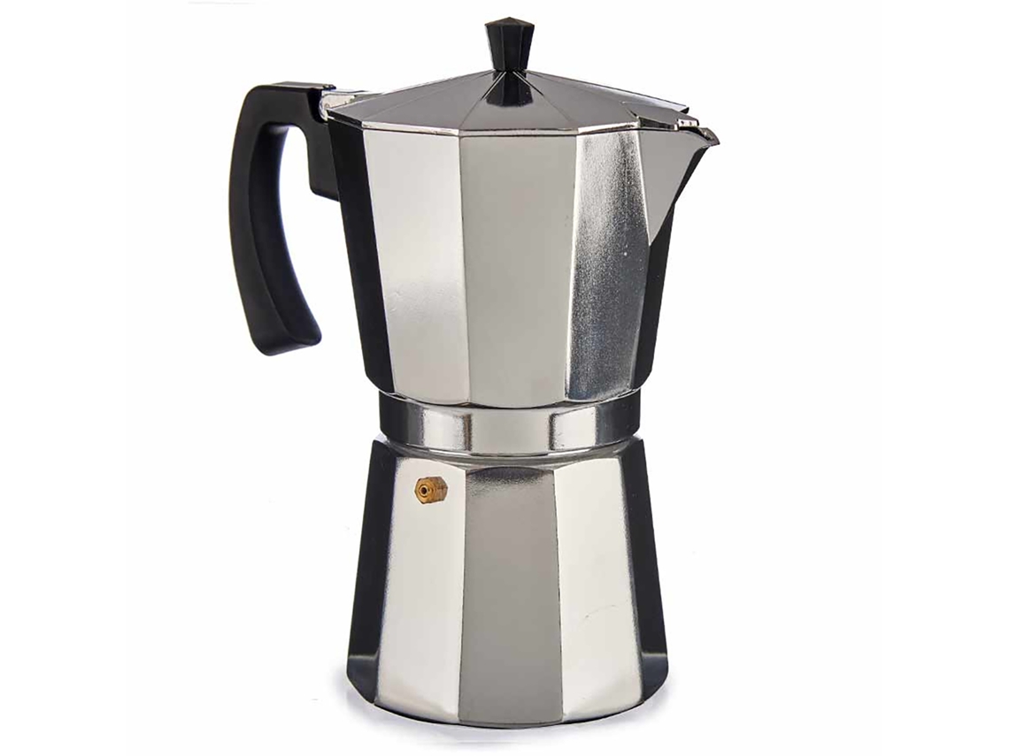 Cafetera de aluminio, 12 tazas, con asa