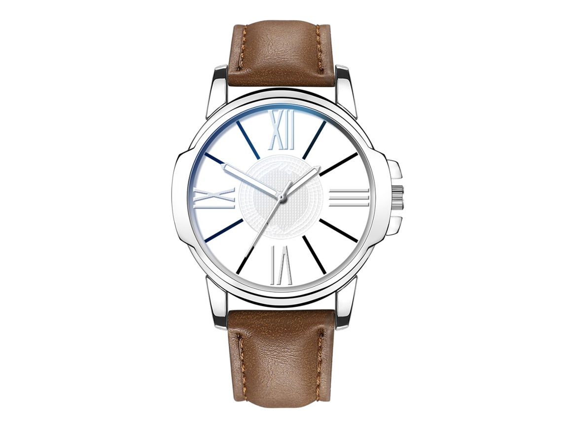 Reloj De Cuarzo Para Hombre Con Correa De Cuero Reloj Casual De Pulsera