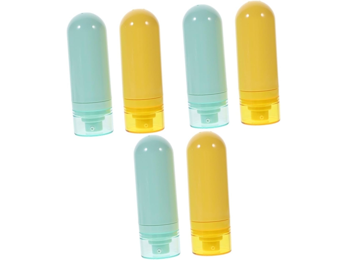Juego De 6 Botellas Portátiles De Viaje Para Cosméticos, Lociones Y Ideales Para Viajar.