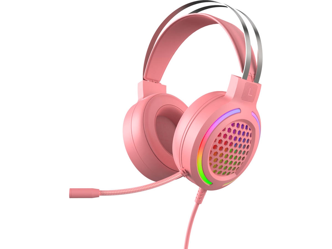 Auriculares Gaming con Cable WELUOT M12 (On Ear - Micrófono - Rosa)