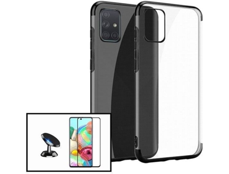 Kit Funda, Protector y Soporte Samsung Galaxy A71 5G UW PHONECARE Negro