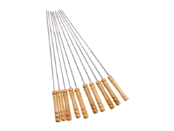 10 Brochetas De Acero Inoxidable Para Barbacoa, Brochetas Largas Para Asar, Suministros Para Barbacoa Doméstica