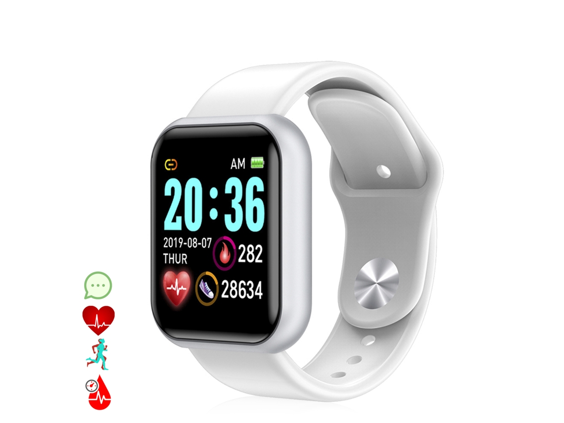 Pulsera inteligente AK-Y68 con monitor de frecuencia cardíaca y presión arterial.