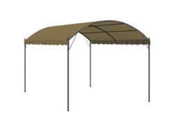 Cenador VIDAXL Gris Topo Tela (4x3x2,6 m)