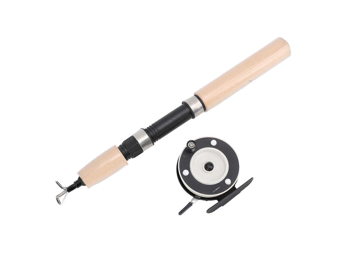 Combo de caña de pescar para pesca en hielo de 75 cm para invierno
