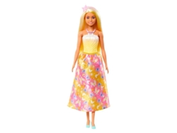 Muñeca Barbie falda mariposa amarilla pelo rubio HRR09sHRR07 MATTEL