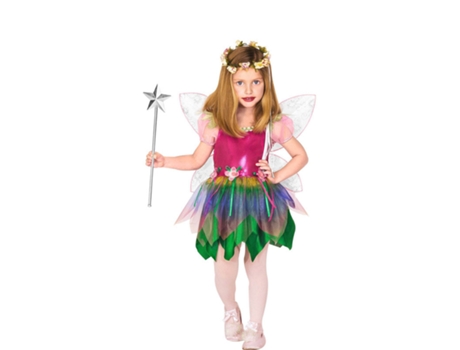 Disfraz de Niña WIDMANN hada arco iris con alas (Tam.: 4 a 5 anos)