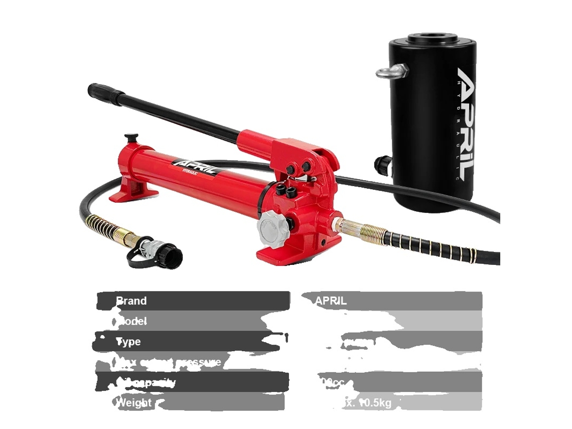 Bomba hidráulica manual, presión máxima de salida de 700 kg/cm², capacidad de aceite de 900 cc, con Cp 700 OEM