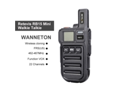 Walkie-talkie (vox Manos Libres Con Vibración) Retevis Rb15 2w 462-467mhz 22 Canales